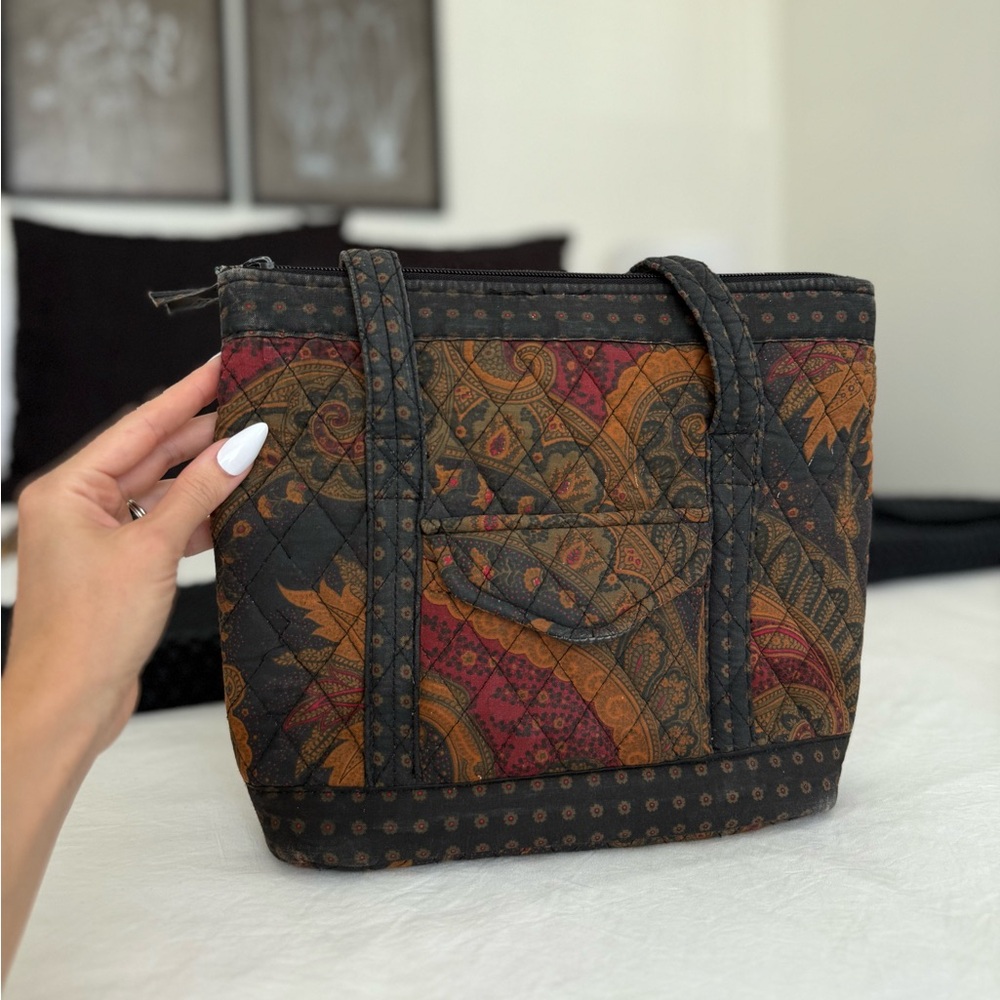 Misty Harbor Vintage Paisley Quilted Purse